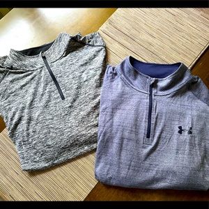 NWOT Bundle of mens Under Armour 1/4 zip-up long sleeve lightweight shirts